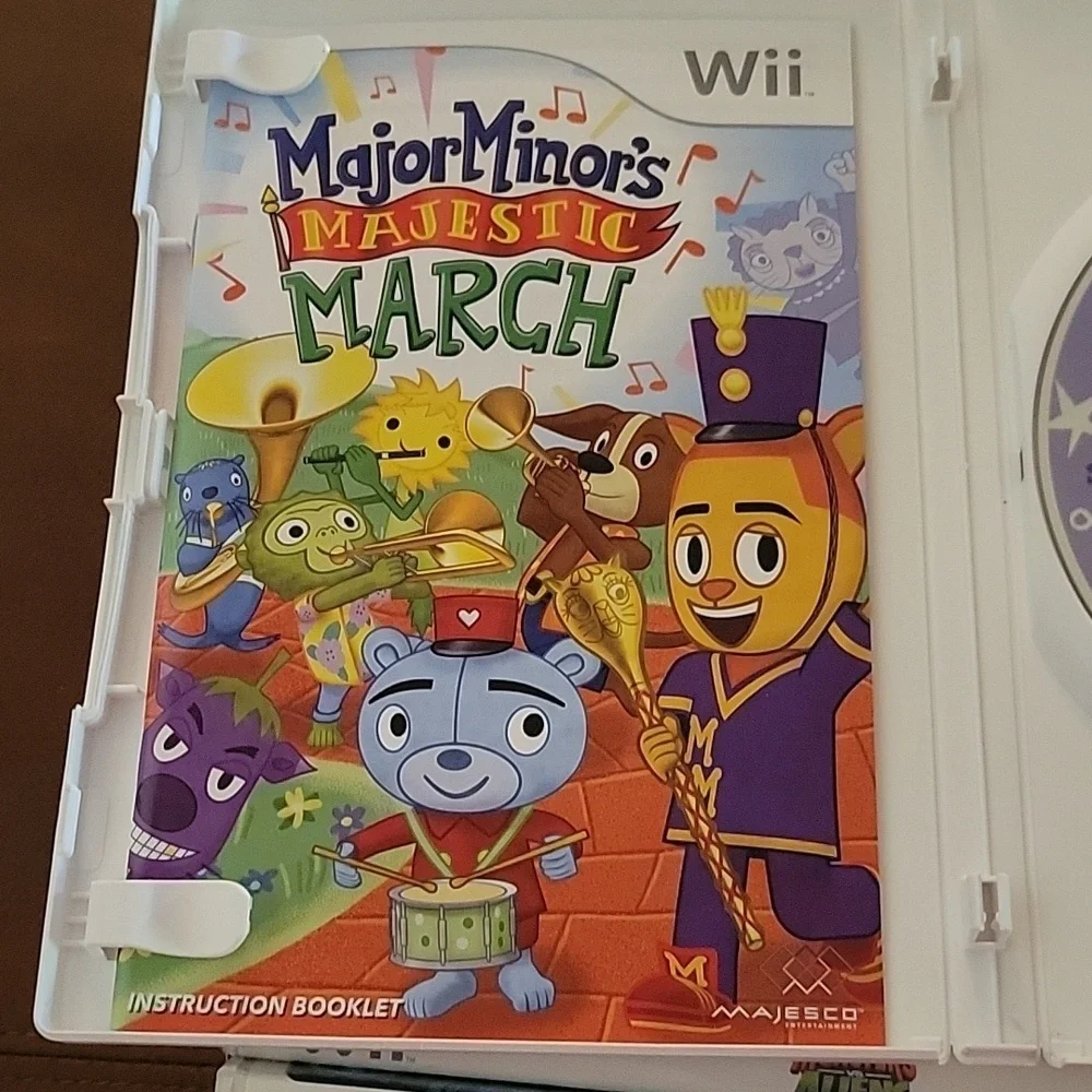 Major Minor’s Majestic March Wii Game No Visable Stratches Original Case & Paper